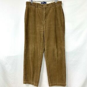 VINTAGE Polo Ralph Lauren Philip Pant Men's 34x32 (34x29) Tan Wide Wale Corduroy